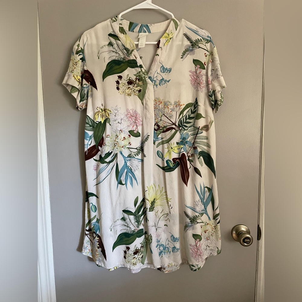 H&M Tropical Floral Tunic Dress